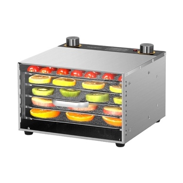 Dehydrators for Food and Jerky with 24H Timer 5 Drying Racks 400W 30-90℃ Vegetable Fruit Dehydrator Adjustable Temperature Control and Visible Window for Home Commercial Use