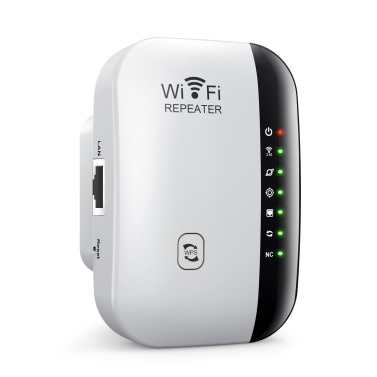 300M WiFi Repeater Wireless Signal Amplifier 7 Indicator Lights WiFi Range Extender with Ethernet Port Simple Setup Relay/AP 2 Working Modes Portable WiFi Extender Signal Extender