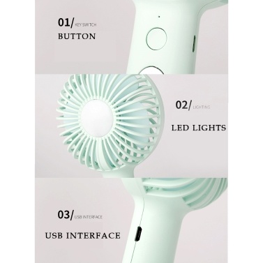 USB tragbare wiederaufladbare LED-Kühler aufladen Mini Lüfterkühlung