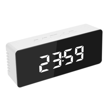 Digital Alarm Clock Desk Alarm Clock LED Mirror Alarm Clocks Temperature Display