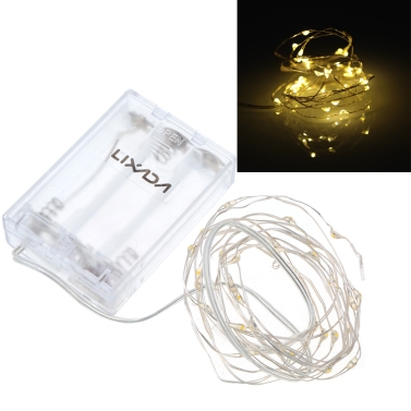 2m 20-LED Battery Powered String Light Lamp Decoration Lighting for Christmas Party Wedding 4.5V White