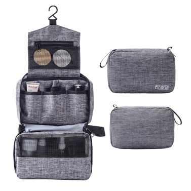 Large Capacity Portable Toiletry Bag with Hanging Hook Travel Bag