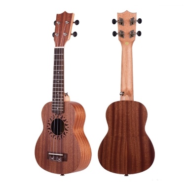 21 Inch Wooden Acoustic Ukulele Ukelele Uke Sapele Wood