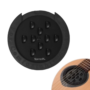 VERTECHnk SM-10 Guitar Soundhole Cover Sound Hole Feedback Buffer Black Dia.100mm for EQ Acoustic Folk Guitars