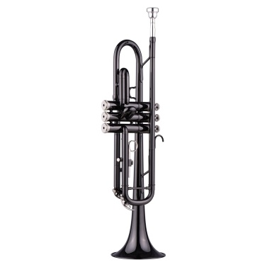 Brass Plated Black Bb Trumpet Set for Beginner Student