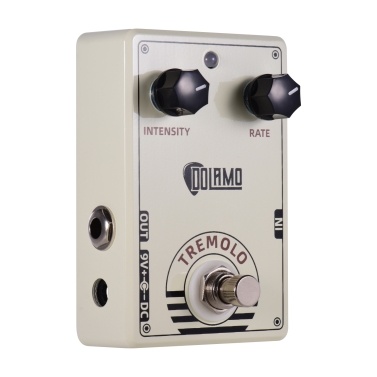 Dolamo D-13 Vintage Style Tremolo Guitar Effect Pedal with Intensity and Rate Controls True Bypass Design for Electric Guitar