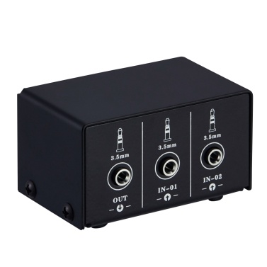 LINEPAUDIO Audio Switcher RCA 2 in 1 Out / 1 in 2 Out A/B Switch Stereo Audio Splitter Box with No Distortion RCA Jack for Switching Between Computer Speakers and Headphones