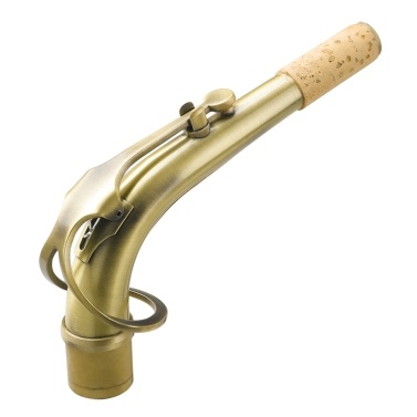 B65 Alto Saxophone Sax Bend Neck Brass E-flat Alto Sax Elbow 24.5mm Nozzle with Professional Leather Pad Heat-Insulating Sax Replacement Part