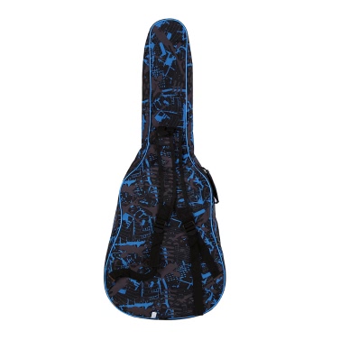 600D Wasserdicht Oxford Cloth Camouflage Blau Doppelt genähte Padded Straps Gig Bag Gitarre Tragetasche für 40Inchs Acoustic klassische Folk-Gitarre