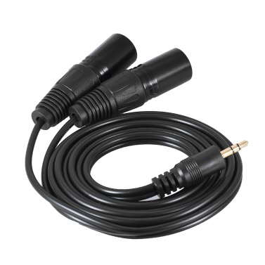 1.5m/ 5ft Audio Cable Cord Dual XLR Male to 3.5mm Male Plug