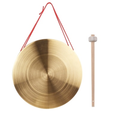 30cm Hand Gong Cymbals Brass Copper Gong Chapel Opera Percussion Instrument with Round Play Hammer