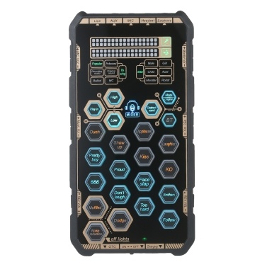 Live Sound Card Handheld Outdoor Portable DSP Sound Card Effect Device Audio Mixer Voice Changer Audio Card Sound Changer for Mobile Phone and Computer Singing Live-streaming