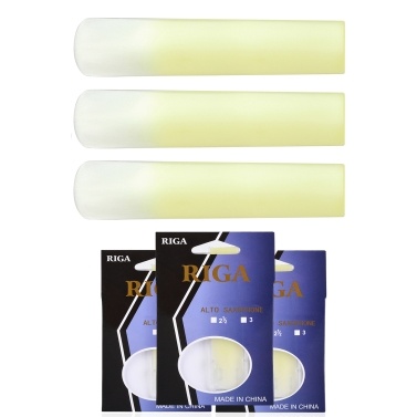 RIGA 3pcs Alto Saxophone Reeds Sax Resin Reed Saxophone Accessories Strength 1.5