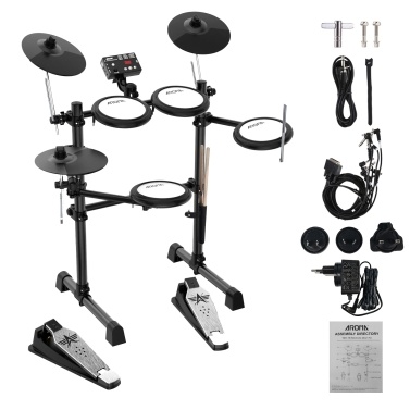 AROMA TDX-16 Electric Drum Set: Comprehensive Electronic Drum Kit for Beginners
