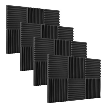 24pcs/pack Studio Acoustic Foams Sound Insulation Foam Sound Absorbing Panels Soundproof Sponge 30 * 30 * 2.5cm/ 12 * 12 * 1in