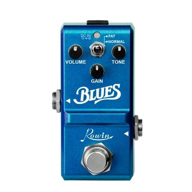Rowin LN-321 Blues Pedal Wide Range Frequency Response Blues Style Overdrive Effect Pedal for Guitar
