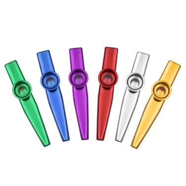 Muslady 6pcs Aluminum Alloy Kazoo Musical Instrument for Child Adult Beginner