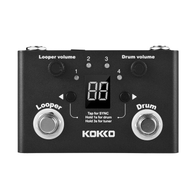 KOKKO Multifunctional Drum & Looper Effect Pedal Tuner BT Page-Turner