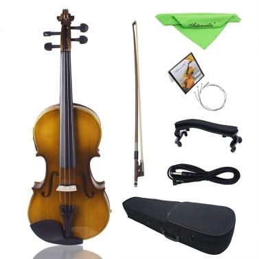 4/4 Full Size Acoustic EQ Electric Violin Fiddle Kit - Retro Sunset