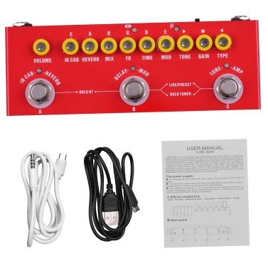 Muslady CUBE BABY Portable Multi-functional Electric Guitar Combined Effects Pedal
