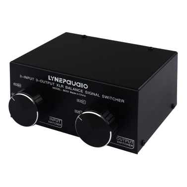 LYNEPAUAIO 3 Input to 3 Output Fully Balanced XLR Signal Passive Stereo Selector