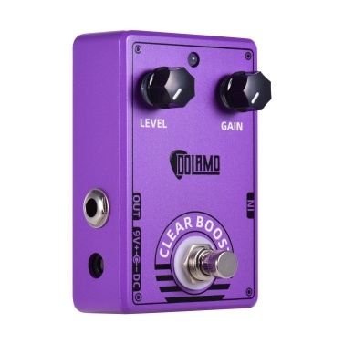 Dolamo D-6 Clear Boost Guitar Effect Pedal Purple Guitar Pedal Boost Effects True Bypass for Electric Guitar