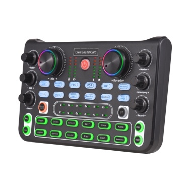 Live Sound Card Audio Mixer Recording Desktop Singing DC 5V 44.1KHz Noise Reduction