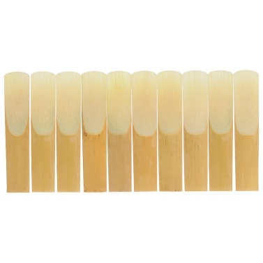 ammoon 10-pack Pieces Strength 3.0 Bamboo Reeds for Bb Tenor Saxophone Sax Accessories