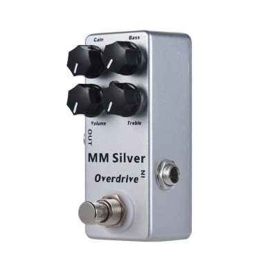 MOSKY MM Silver Electric Guitar Overdrive Effect Pedal Full Metal Shell True Bypass