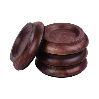 4pcs/Set Upright Piano Caster Cups Coaster Solid Wood with Anti-slip EVA Pad