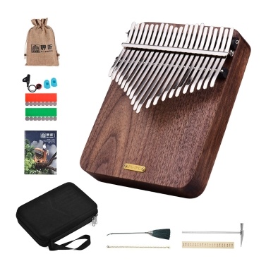 LINGTING K21W 21-key Wooden Thumb Piano Kalimba Mbira Sanza F Tonality
