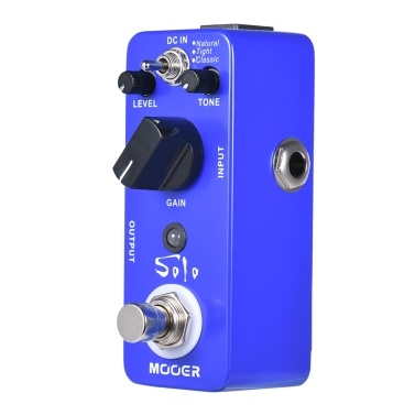 MOOER SOLO Distortion Guitar Effect Pedal High-gain True Bypass Full Metal Shell