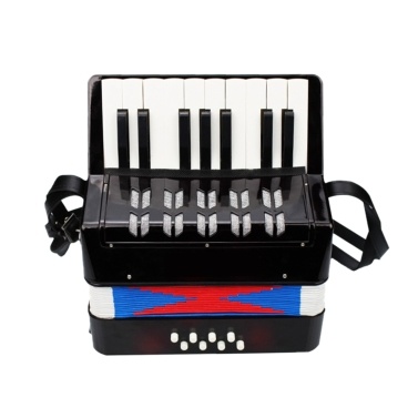Kids Children Accordion 17-Key 8 Bass Mini Small Accordion Educational Musical Instrument for Beginner Birthday Gift