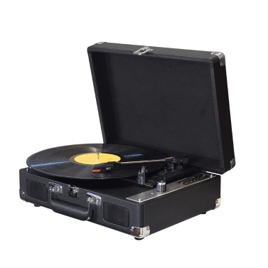 Vintage Vinyl Record Player Support USB Recording 33/45/78RPM  for 7/10/12inch Vinyl Records