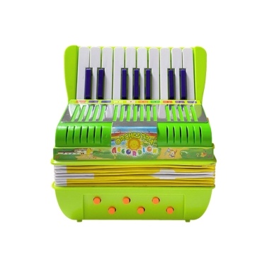 Mini 17-key 6-bass Accordion ABS Material with Buckle Musical Instrument for Beginners