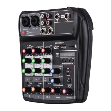 Muslady AI-4 Compact Sound Card Mixing Console Digital Audio Mixer