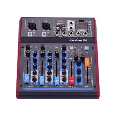 Muslady M-1 Professional 4 Channel Digital Mixer Mixing Console