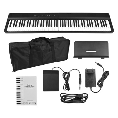Gecheer 88-Key Folding Keyboard Piano - Full Size, Portable, BT & MIDI Compatible