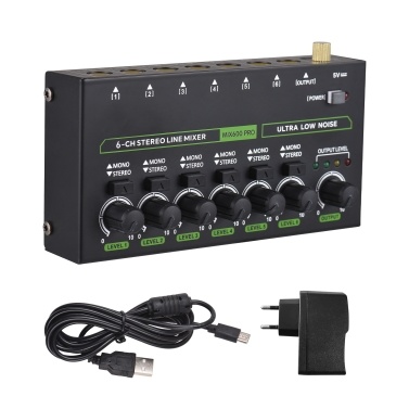 MAX600-PRO 6-Channel Audio Mixer Mini Audio Mixer