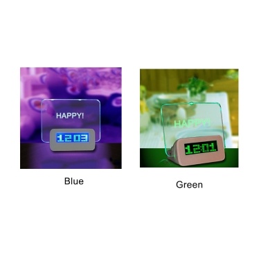 Message Board Digital Alarm Clock LCD Electronic Clock Large Screen Romantic Fluorescent Light Mute Alarm Clock