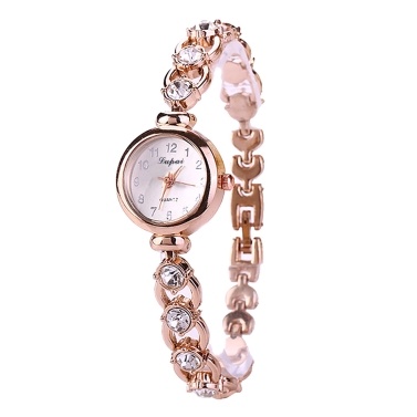 Fashion Quartz Watch Crystal Alloy Bracelace Ladies Bracelace Watch Women Wrist Watch