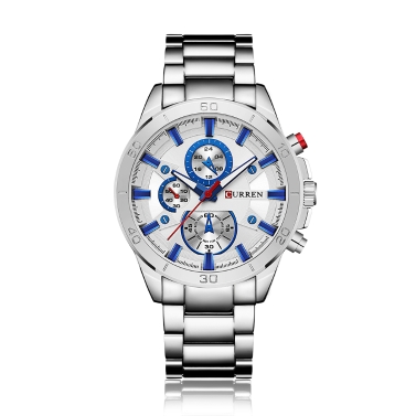 CURREN 2017 Fashion Luminous Stainless Steel Men Watch Quartz Water-Proof Man Business Wristwatch Chrono
