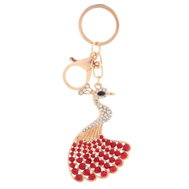 Schöne leuchtende Crystal Strass Peafowl Pfau Anhänger Schlüsselanhänger Frauen Schmuck Auto Schlüsselanhänger Handtasche Handtasche Charm Zubehör geschenke gestalten