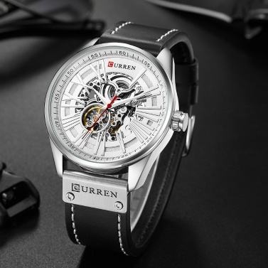 CURREN 8299 Men Watch Brand Mechanical Tourbillon Watch Wristwatch