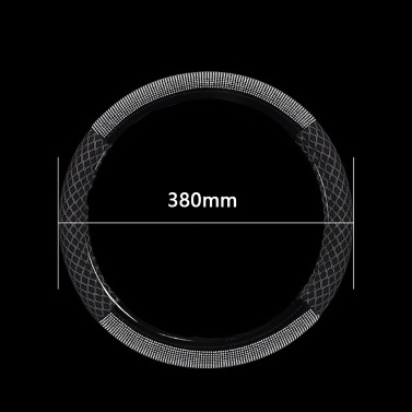 Microfiber Leather Rhinestones Cool Steering Wheel Cover Car Rhinestones Steering Wheel Cover Four Seasons Universal Lovely Women