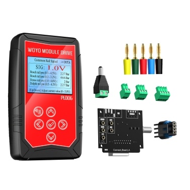 WOYO PL006 Module Drive Car Fault Detect Drive Simulator Solenoid Valves Stepper Motor Auto Signal Simulator Ignition Coil Tester with 4.5inch LCD Screen