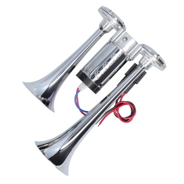 12V 110dB Car Horn Dual Trumpet Loud Electric Air Horn with Air Compressor and Relay for Car Truck SUV Van Boat