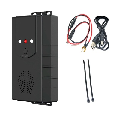 Car Under Hood Animal Repeller Rodent Rat Repellent Mice Repeller Deterrent Device with LED Strobe Light Support 3 Power Supply Methods for Car Truck Van Indoor Warehouse