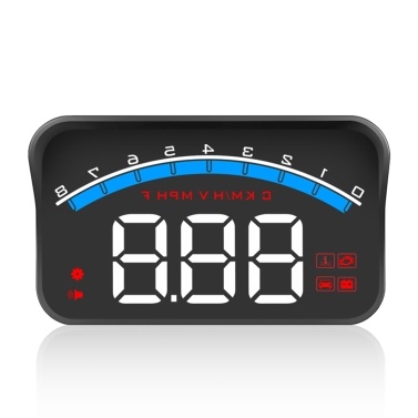 Universal M6S Car Head up Display ODB II Speedometer Tachometer Speed/Water Temperature/Voltage LED Head Up Display Projector Auto Truck SUV RV 3.5