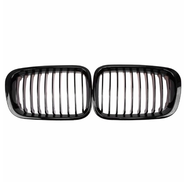 2Pcs Front Bumper Hood Kidney Grille Racing Grille Replacement for BMW 3-Series E46 4-Door 1998-2001